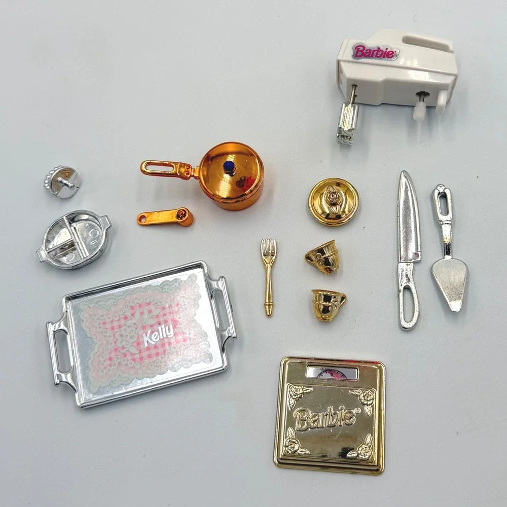Vintage Barbie Kitchen Accessory Lot | Mixer, Scale, Utensils, Cups,‎ Etc.
